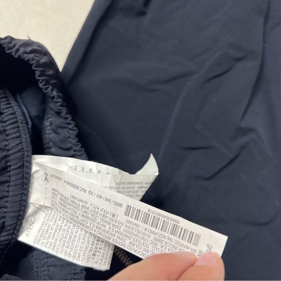 Zara Cargo Trousers With Zips Blue NWT - Picture 11 of 12